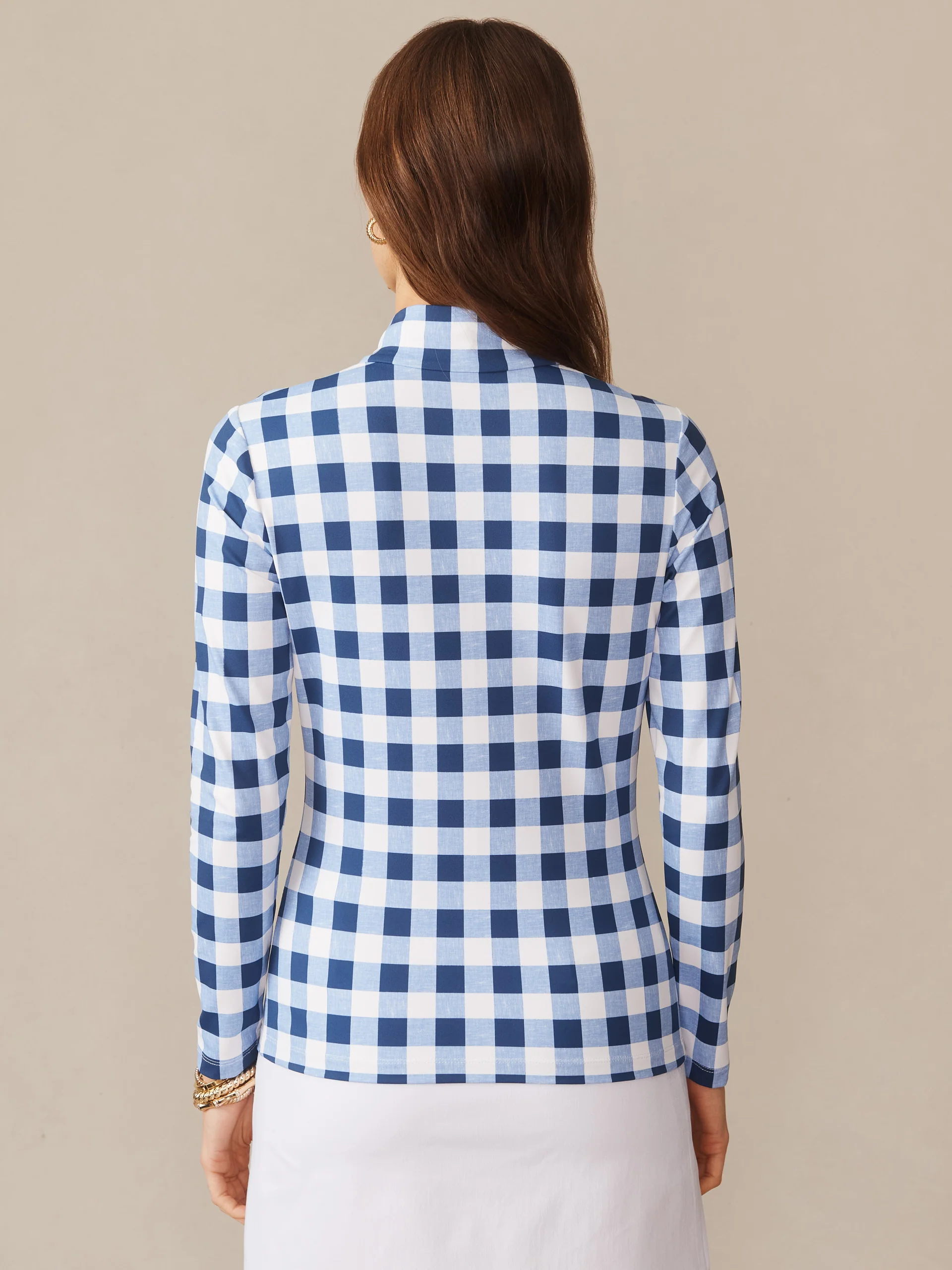 Bedford Top in Textured Gingham - Image 3