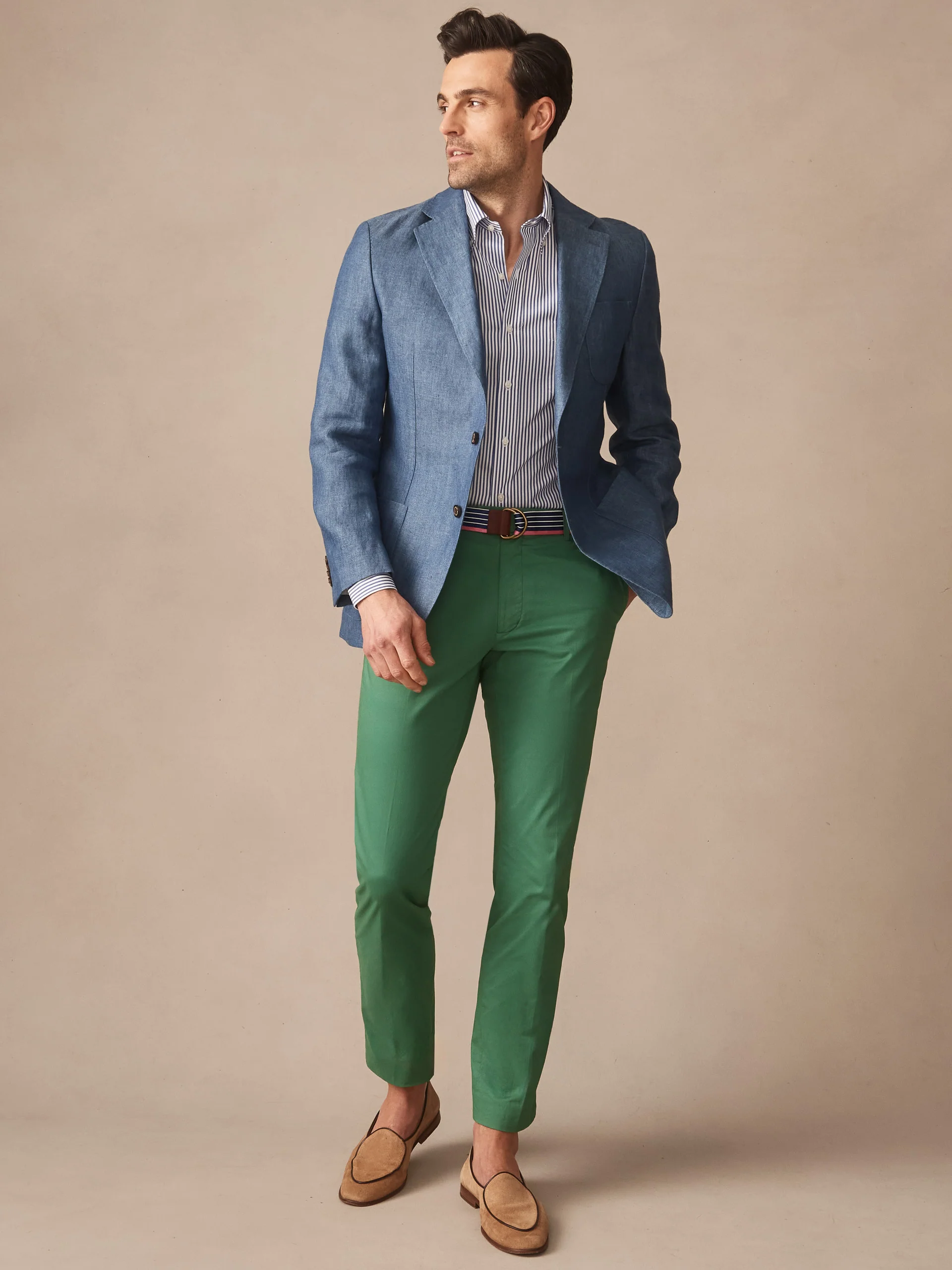 Brera Linen Sport Coat in Herringbone - Image 4