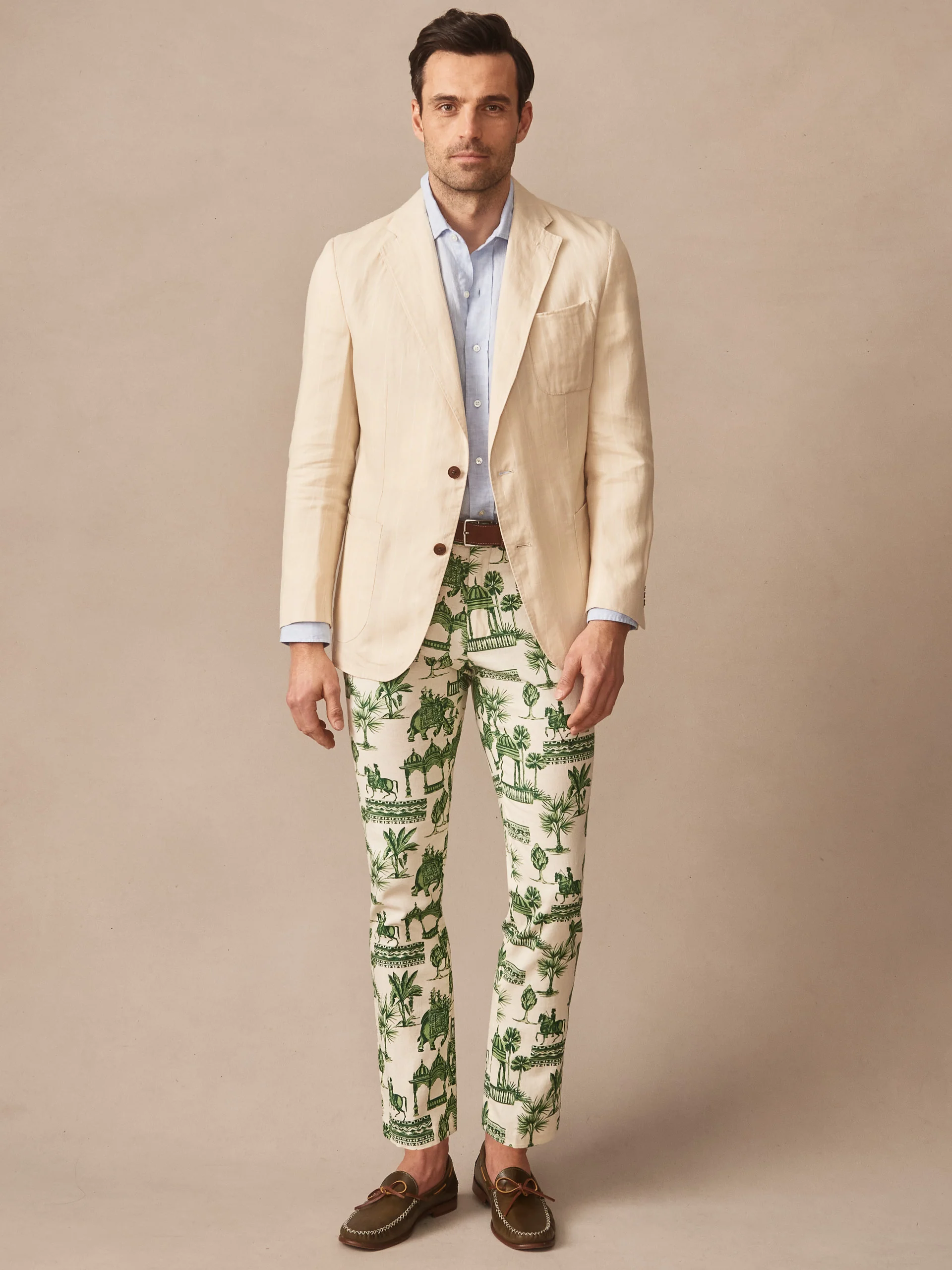 Brera Linen Sport Coat in Pinstripe - Image 4