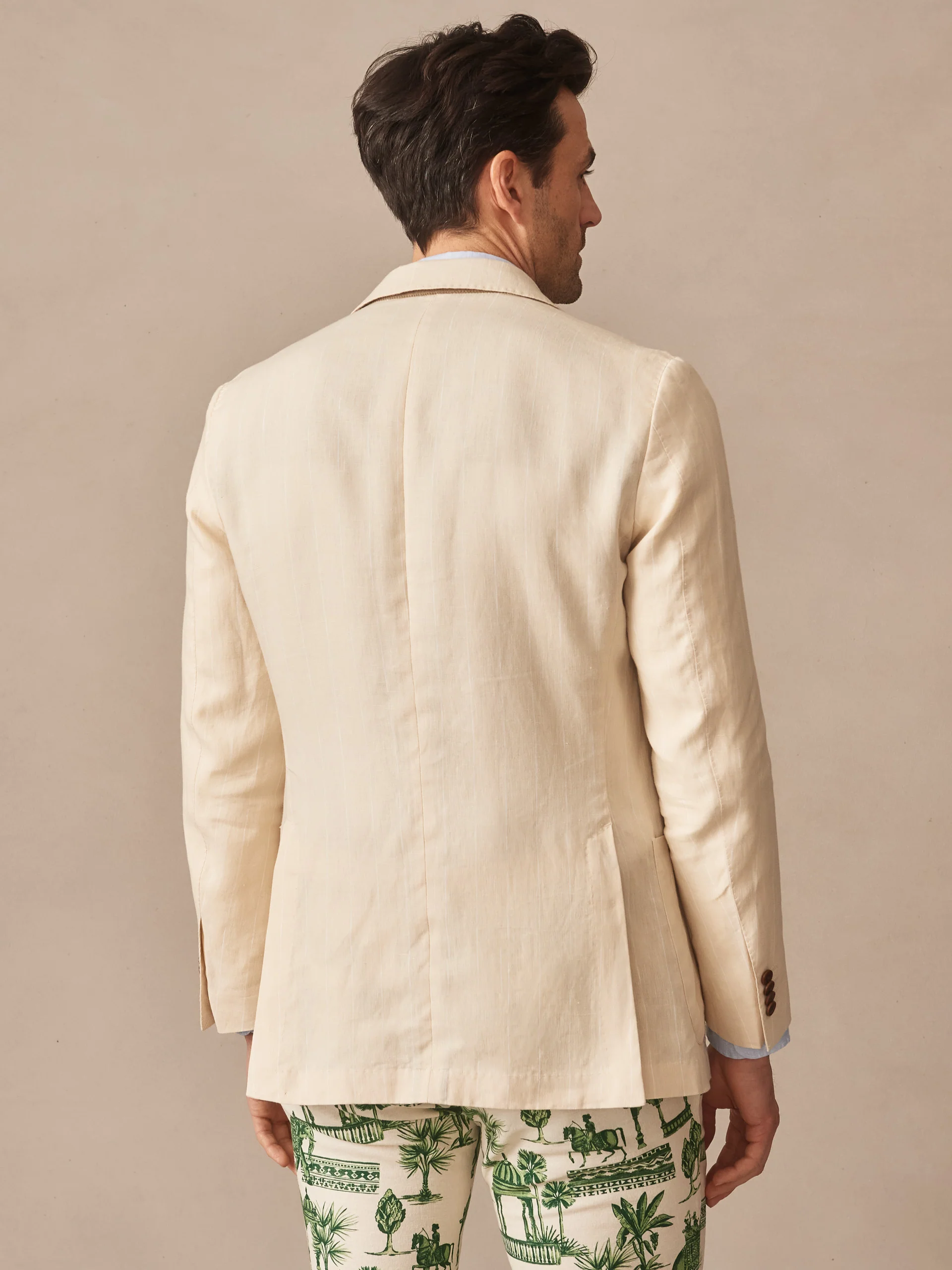 Brera Linen Sport Coat in Pinstripe - Image 5