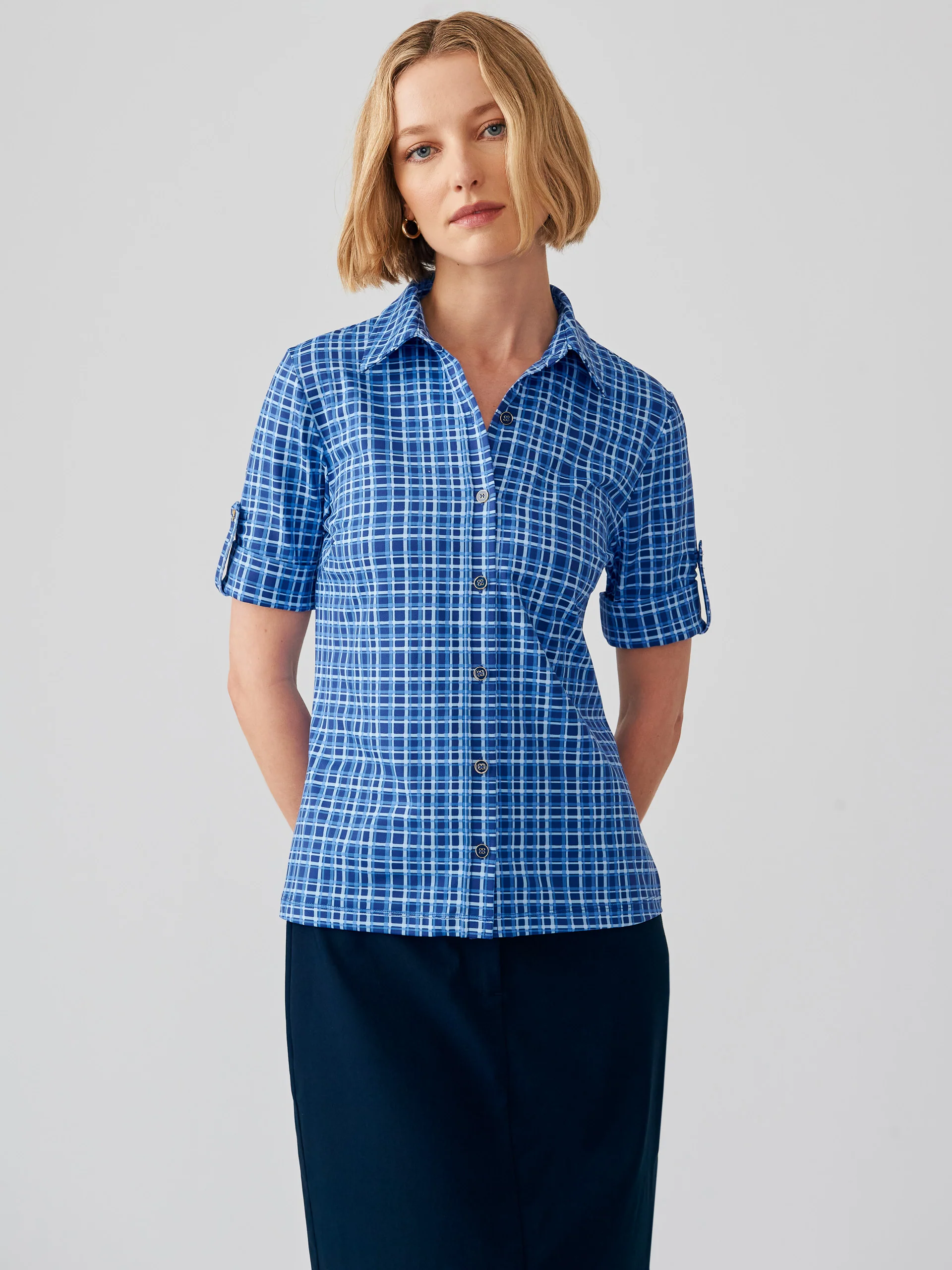 Cornelia Shirt in Layered Lines - Image 3