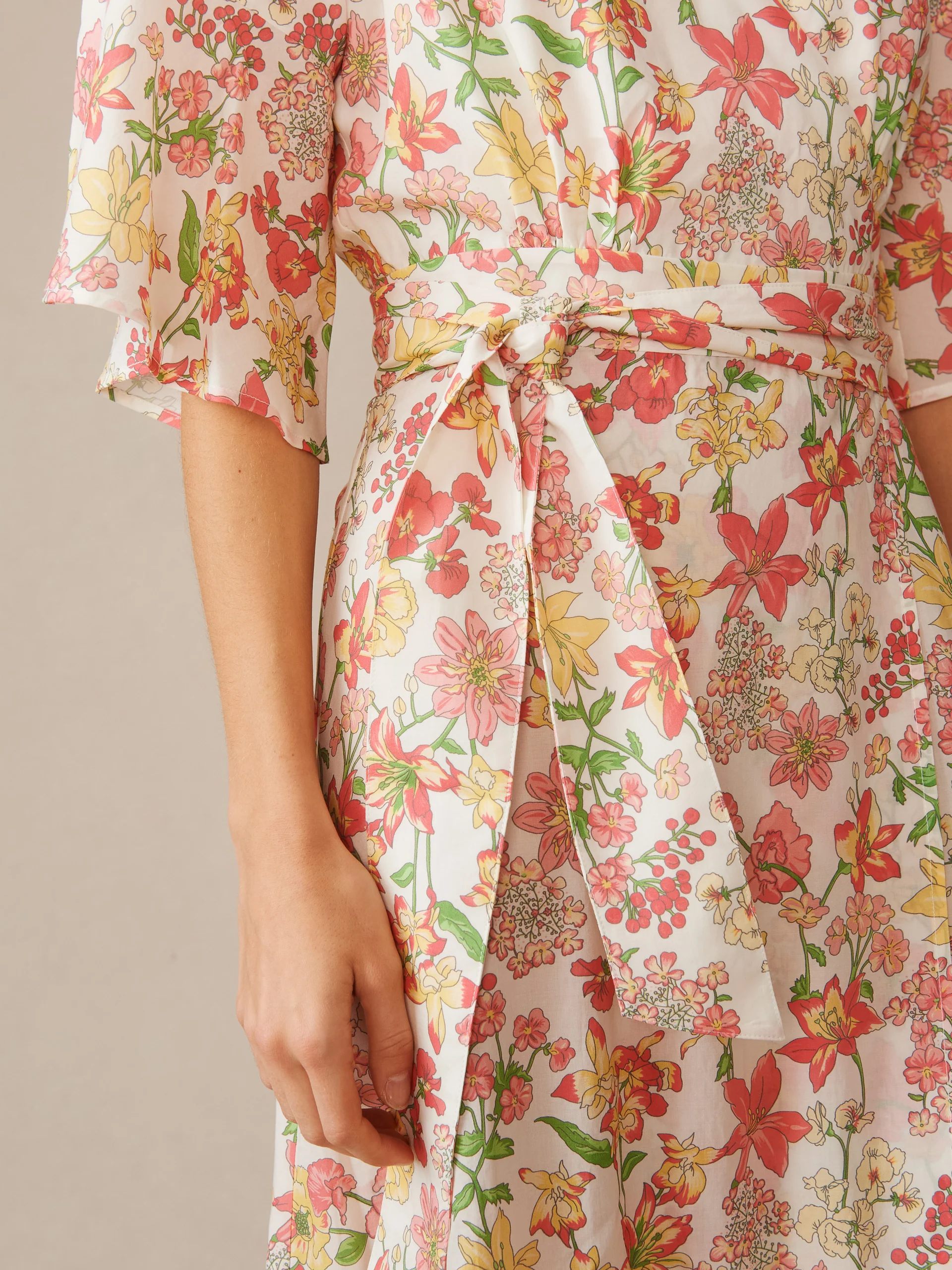 Emily Wrap Dress in Floral Villa - Image 3
