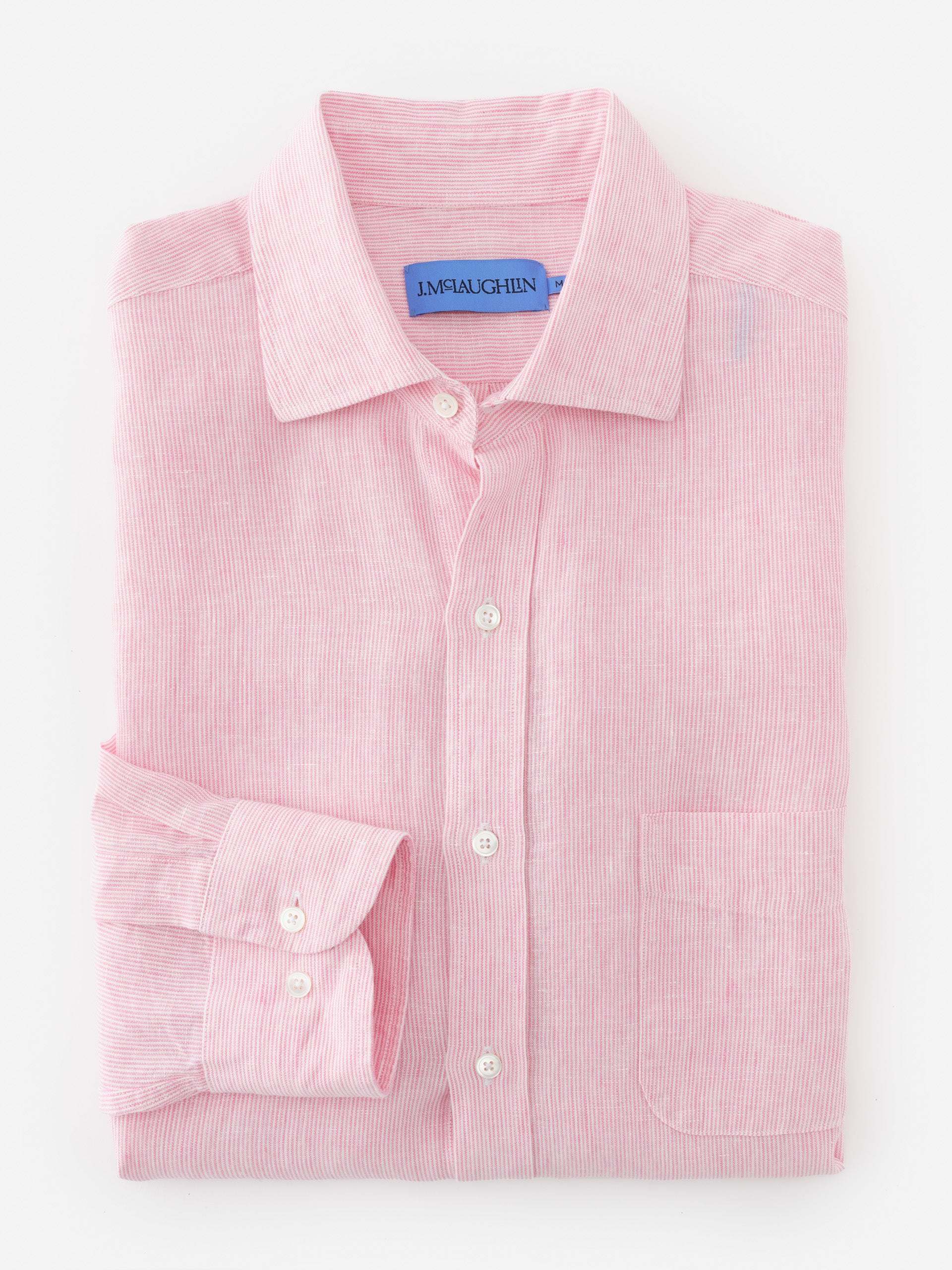Gramercy Linen Shirt in Hairline Stripe - Image 3