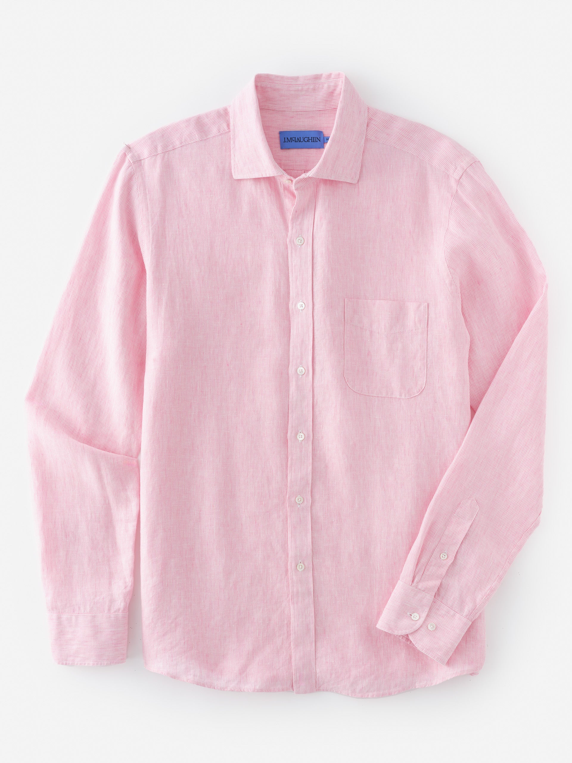 Gramercy Linen Shirt in Hairline Stripe - Image 4