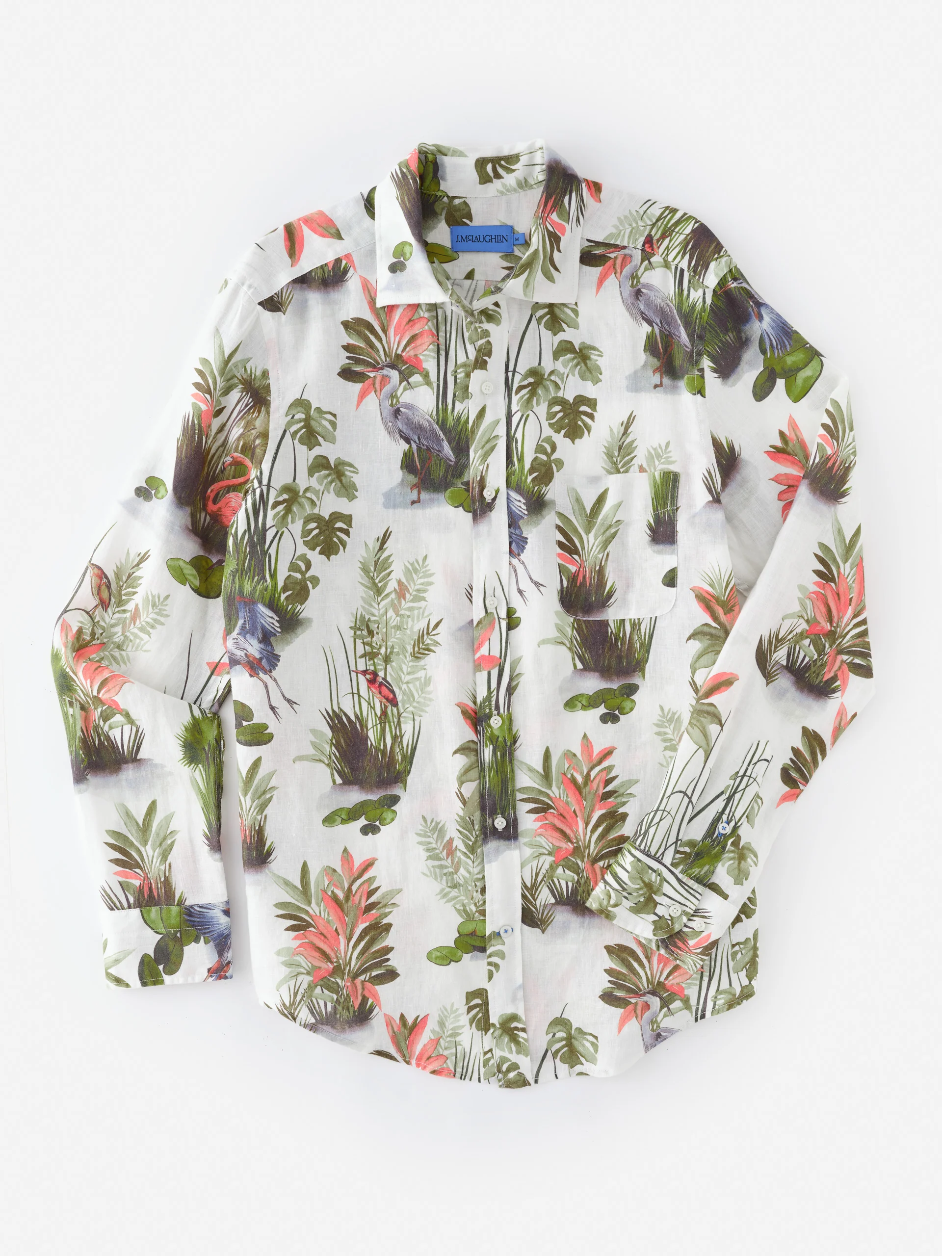 Gramercy Linen Shirt in Tidal Palms - Image 3