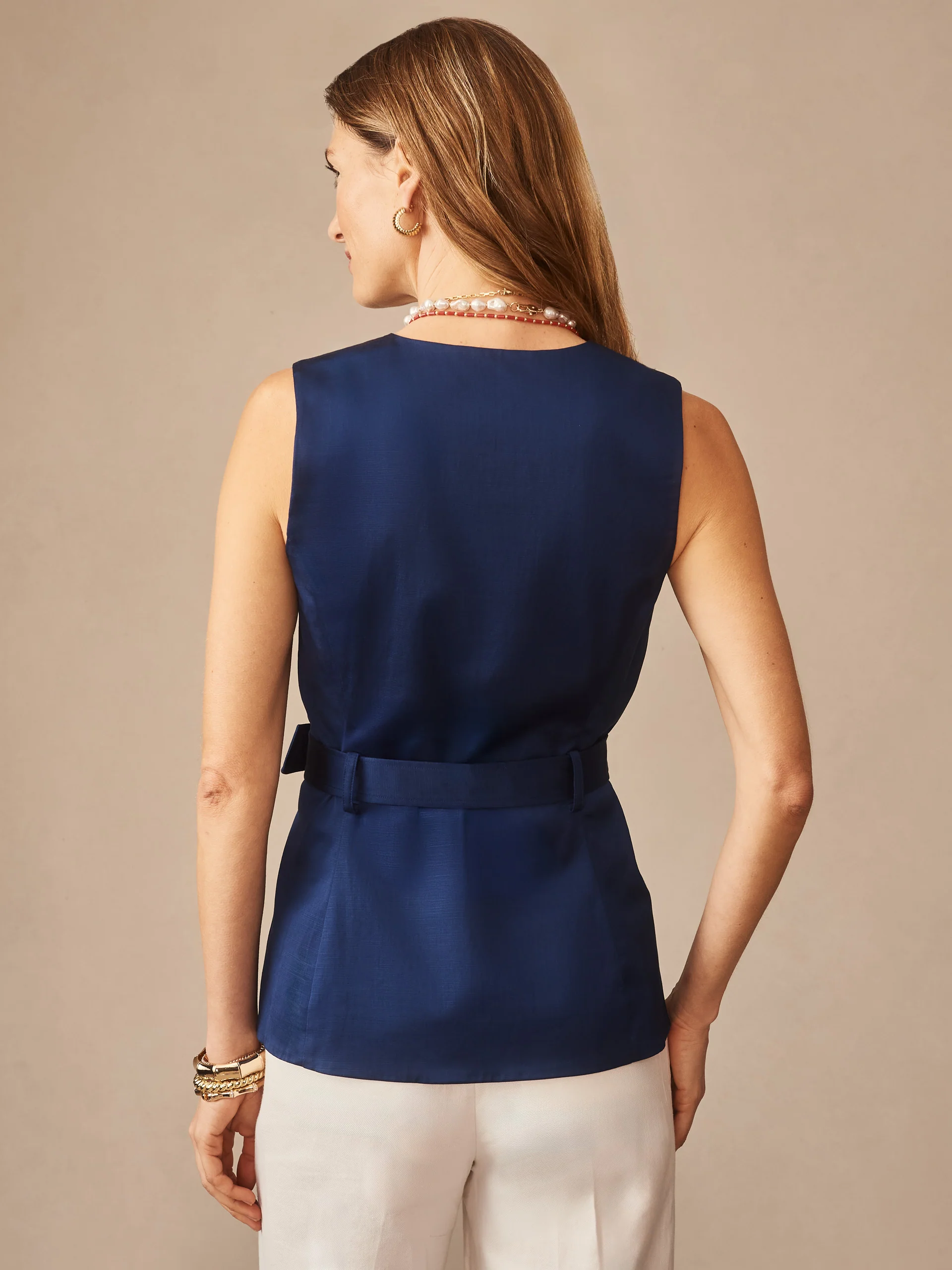 Jennifer Dupioni Cotton Vest - Image 3
