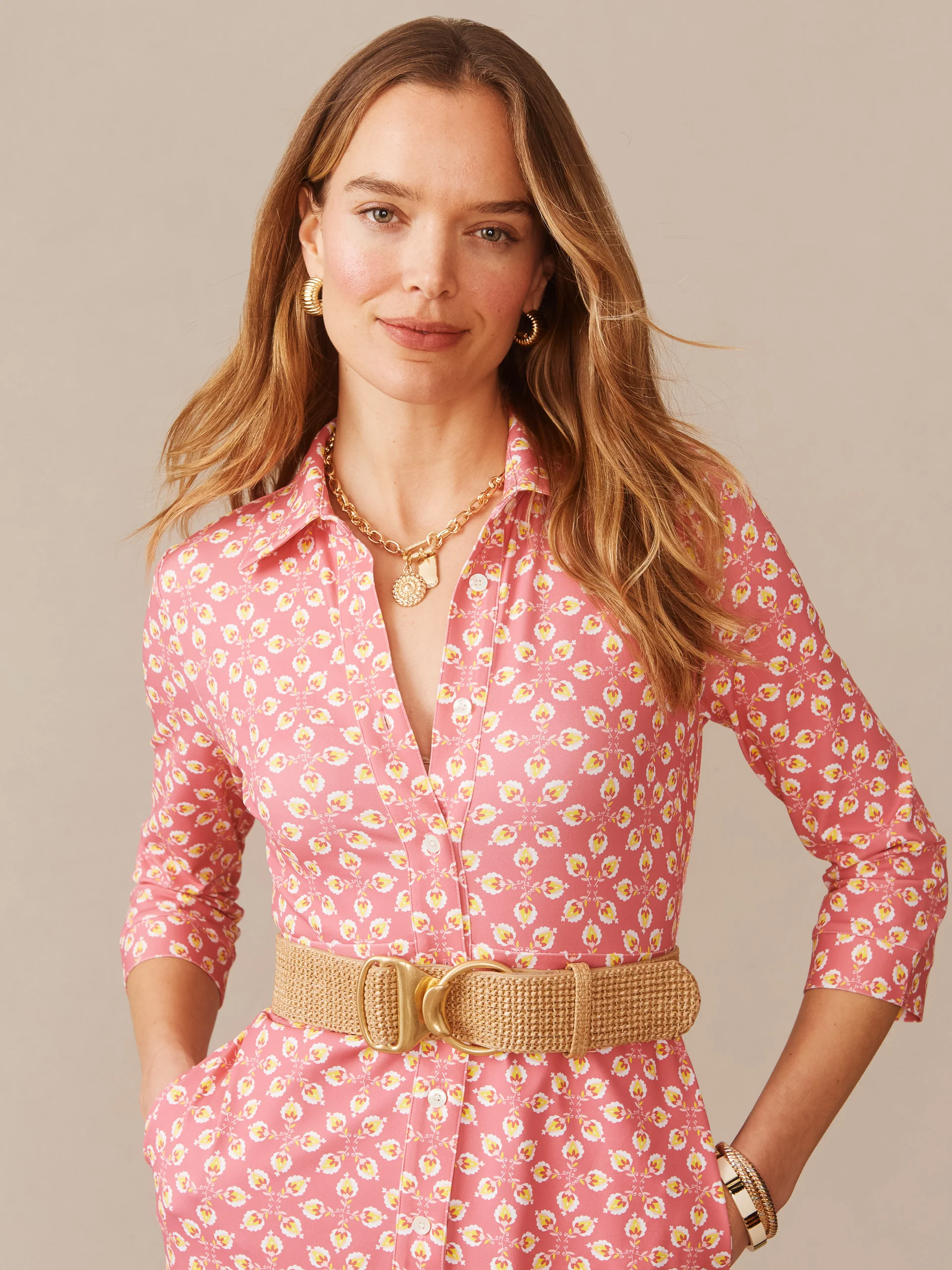 Kailyn Maxi Dress in Mythic Floral Geo - Image 3