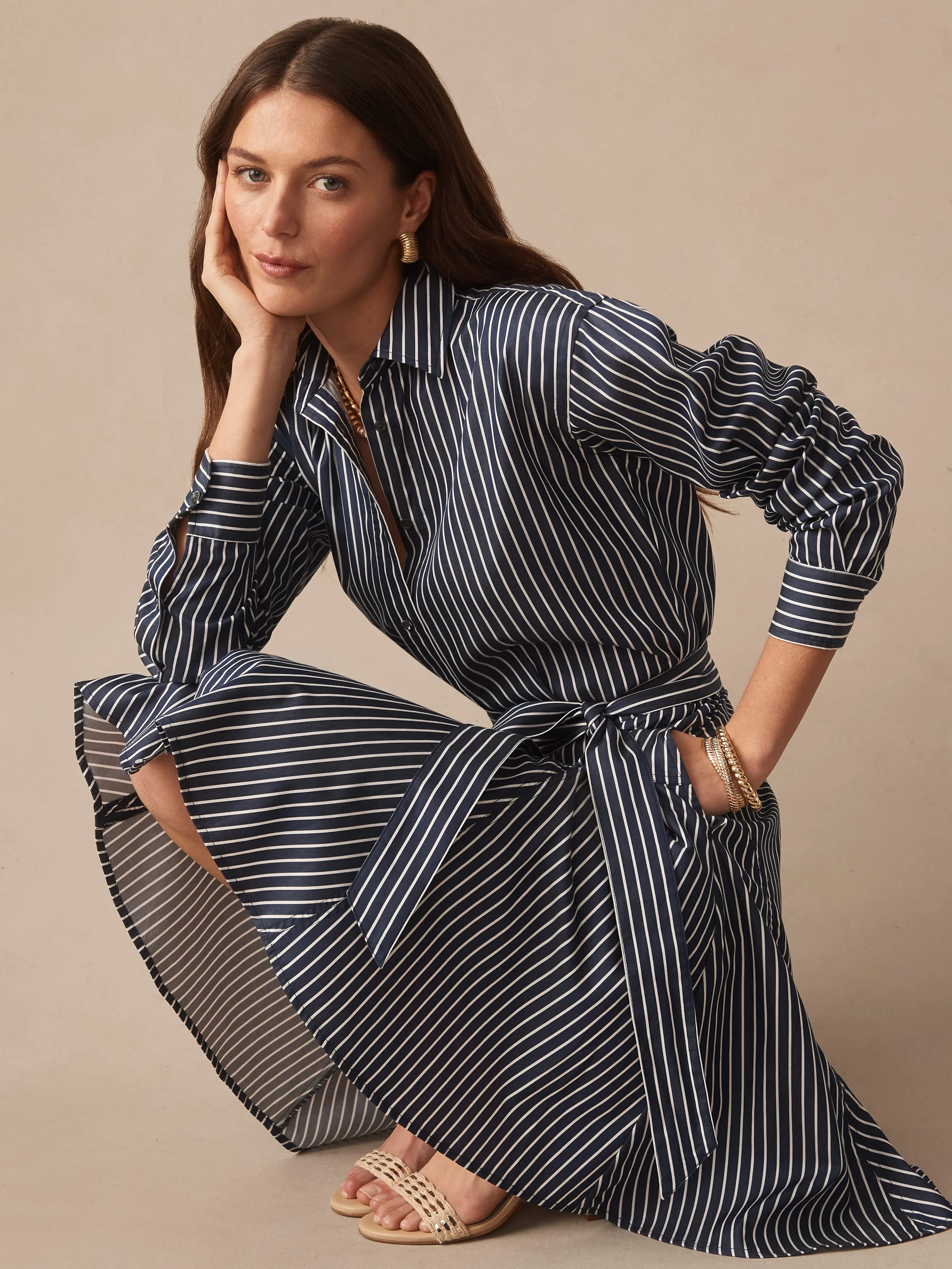 Mary Dress in Stripe - Image 4