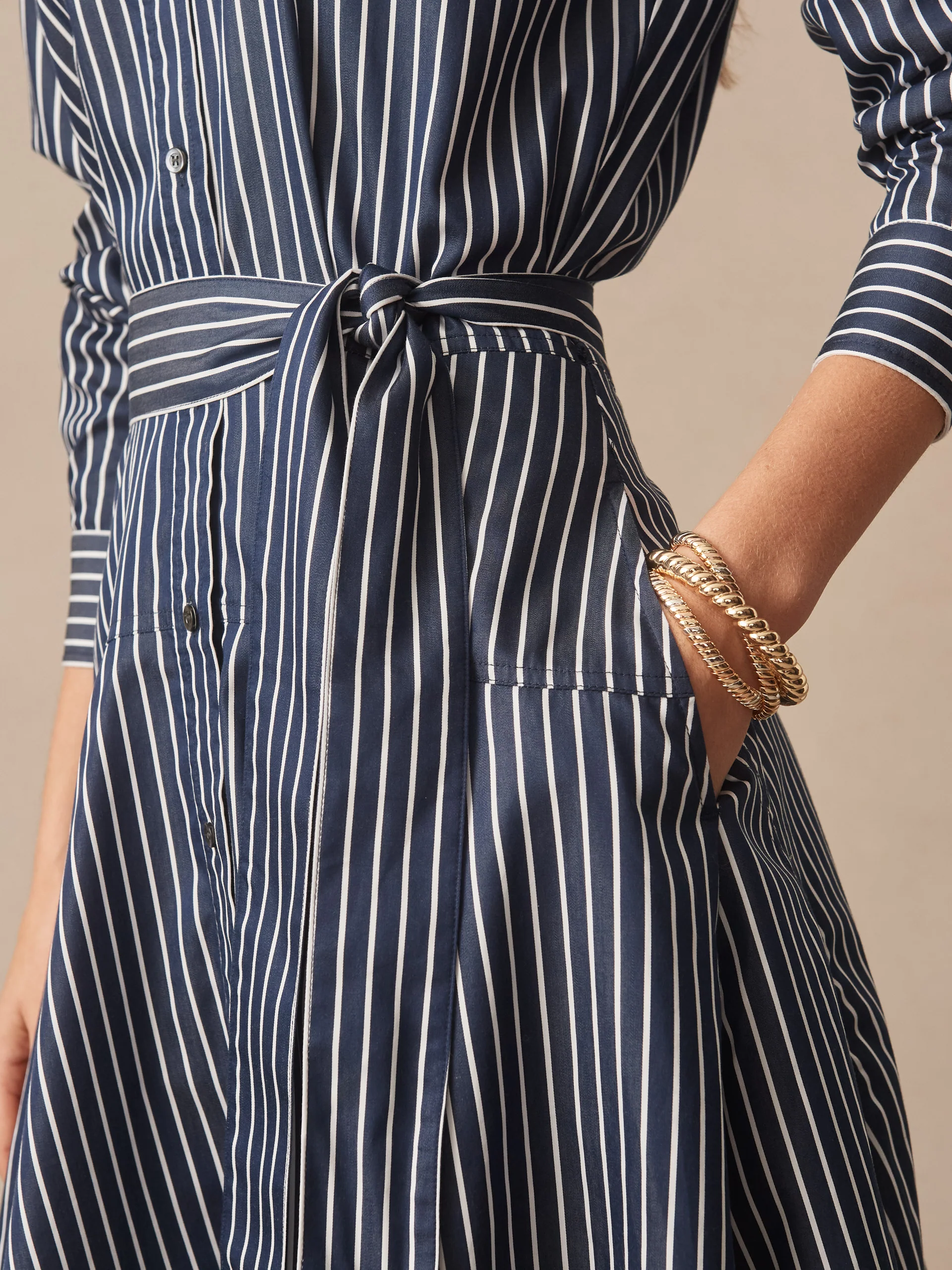 Mary Dress in Stripe - Image 5