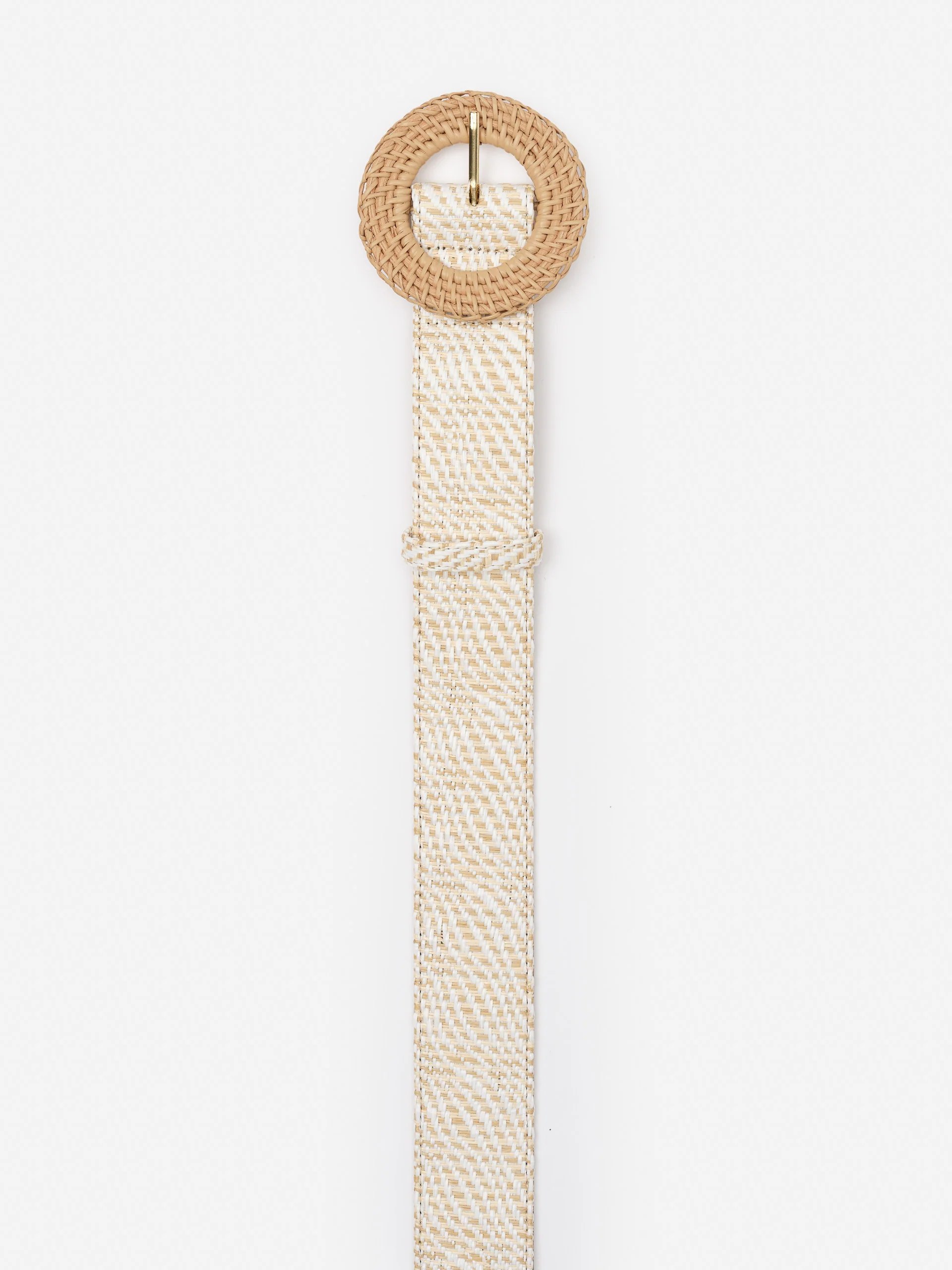 Popie Grasscloth Belt in Zebra - Image 3