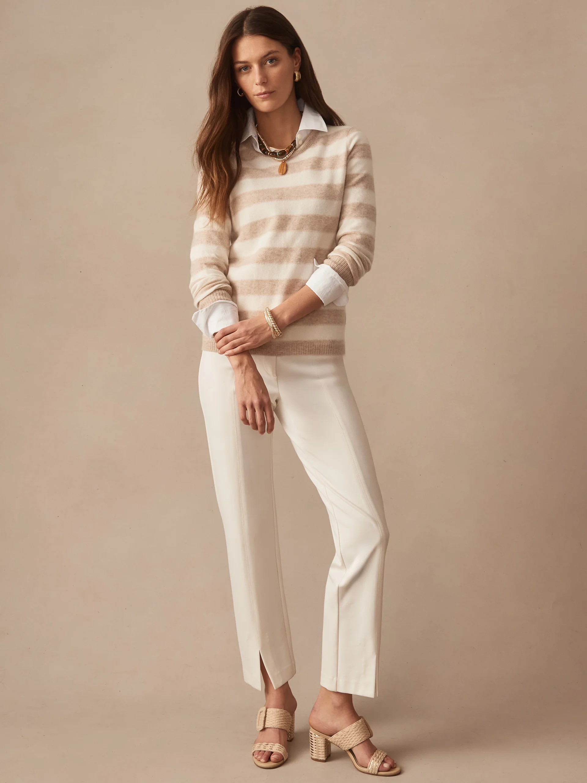 Ruby Cashmere Sweater in Stripe - Image 3