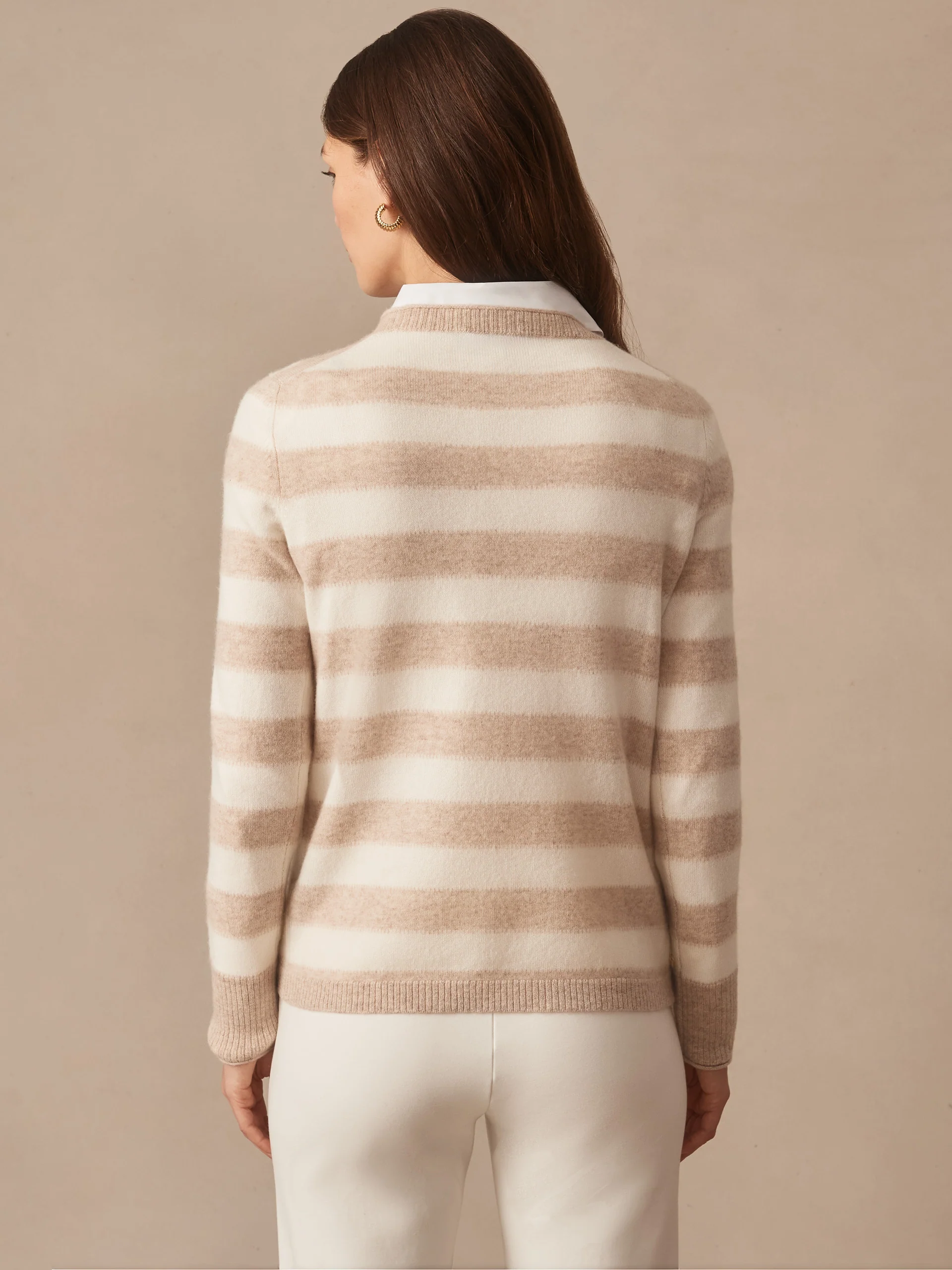 Ruby Cashmere Sweater in Stripe - Image 4
