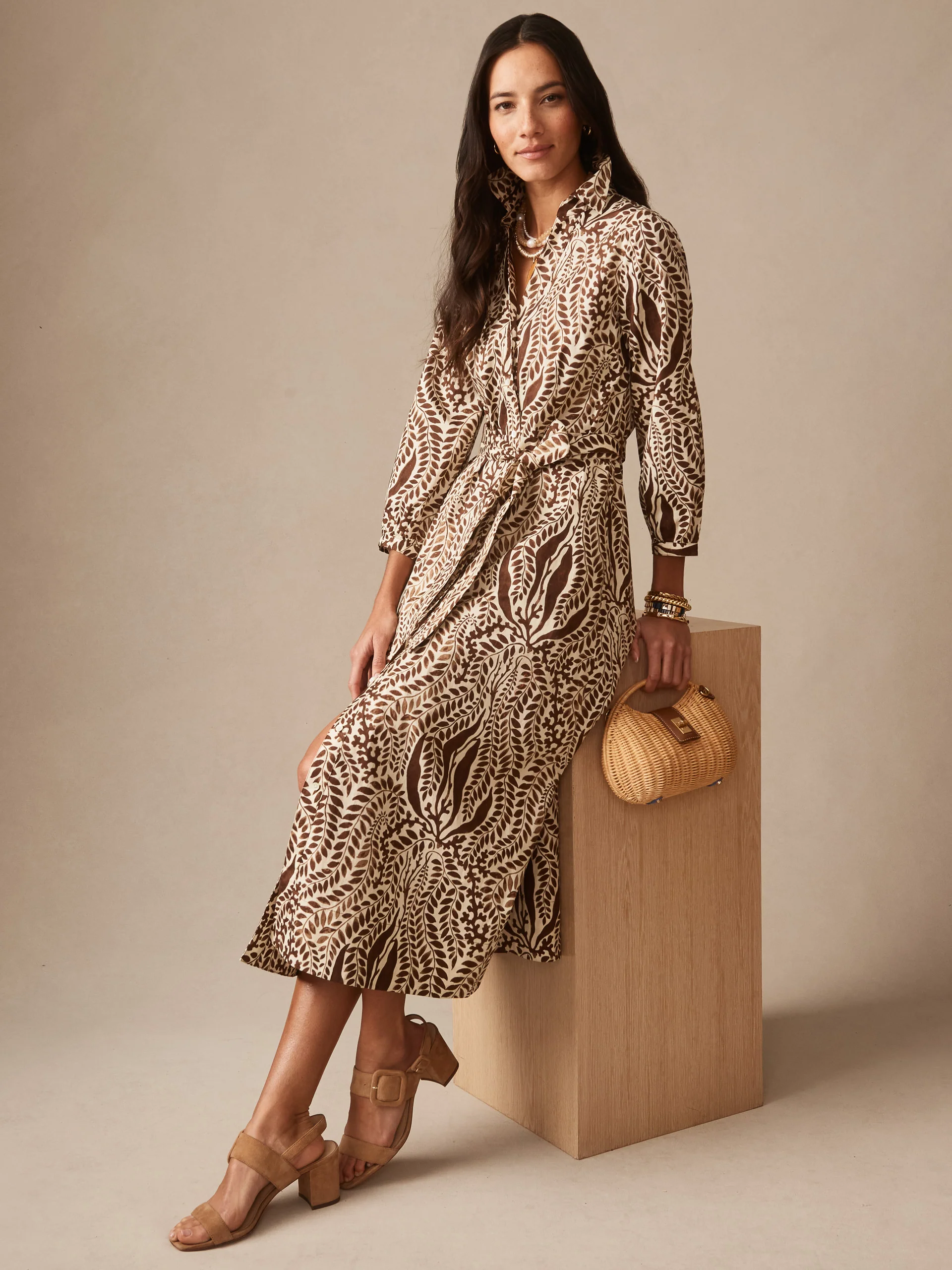 Sena Dress in Coral Current - Image 4