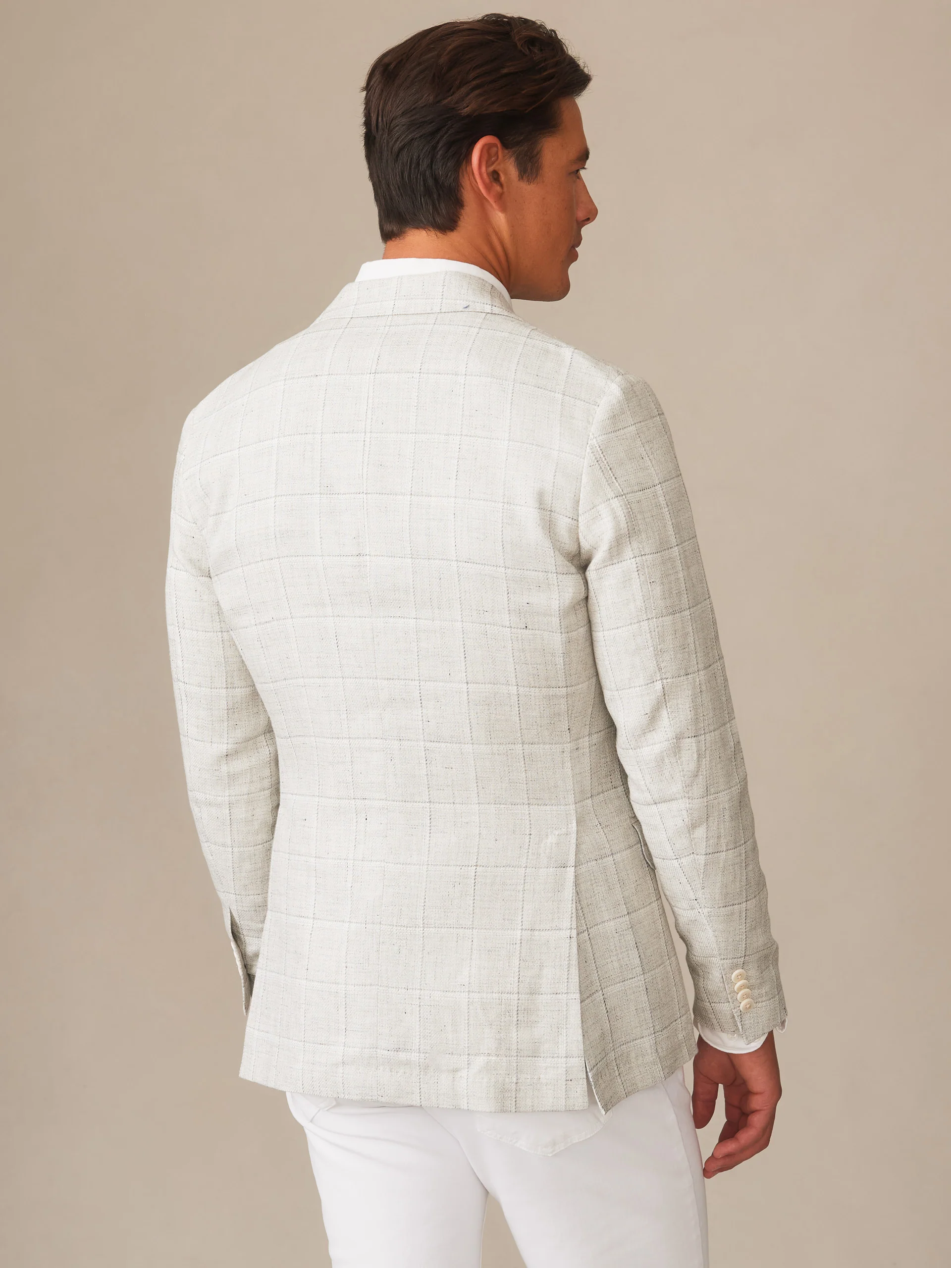 Suffolk Linen Sport Coat in Window Pane - Image 4