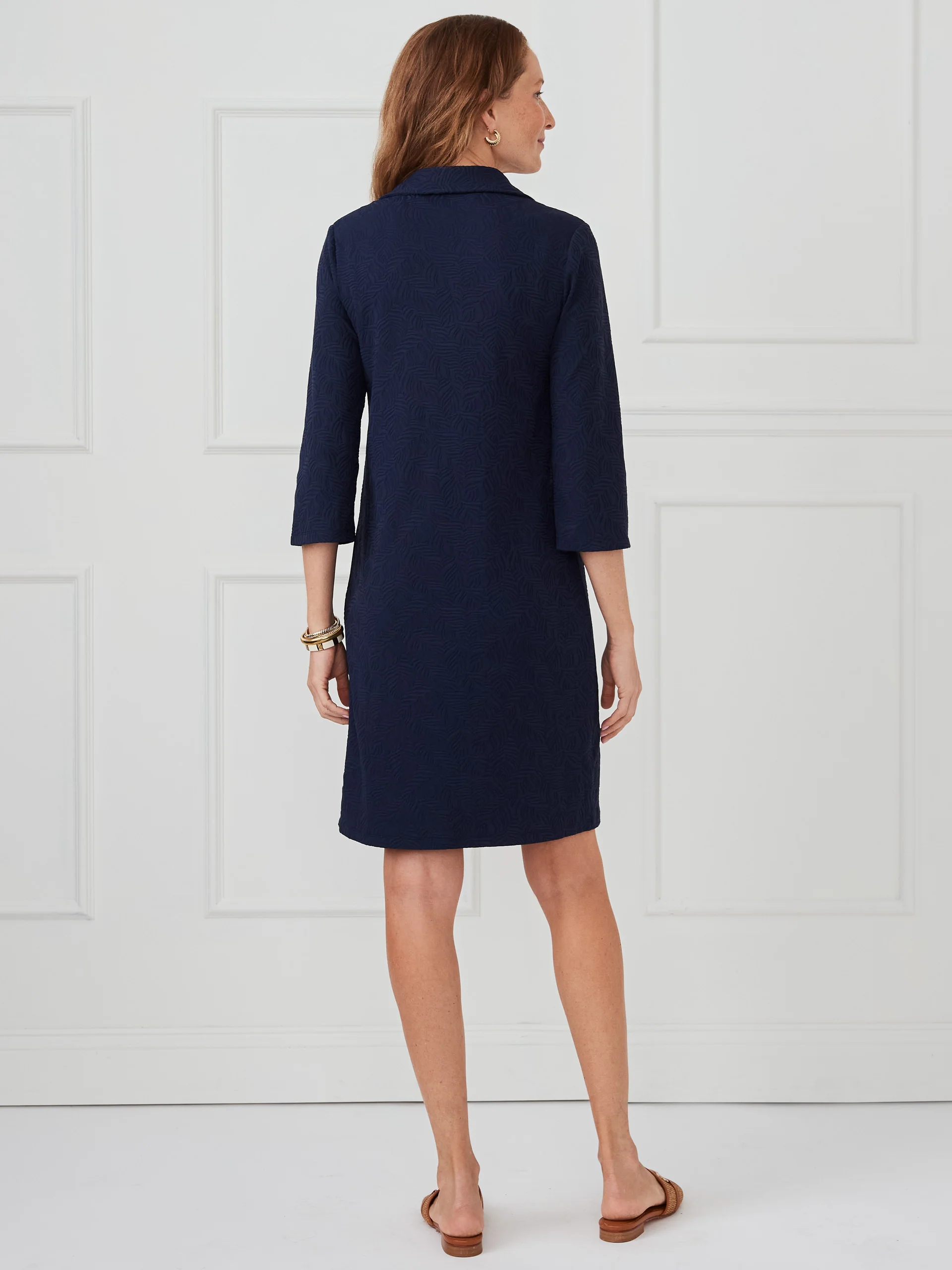 Tyler Dress in Palm Breeze Jacquard - Image 4