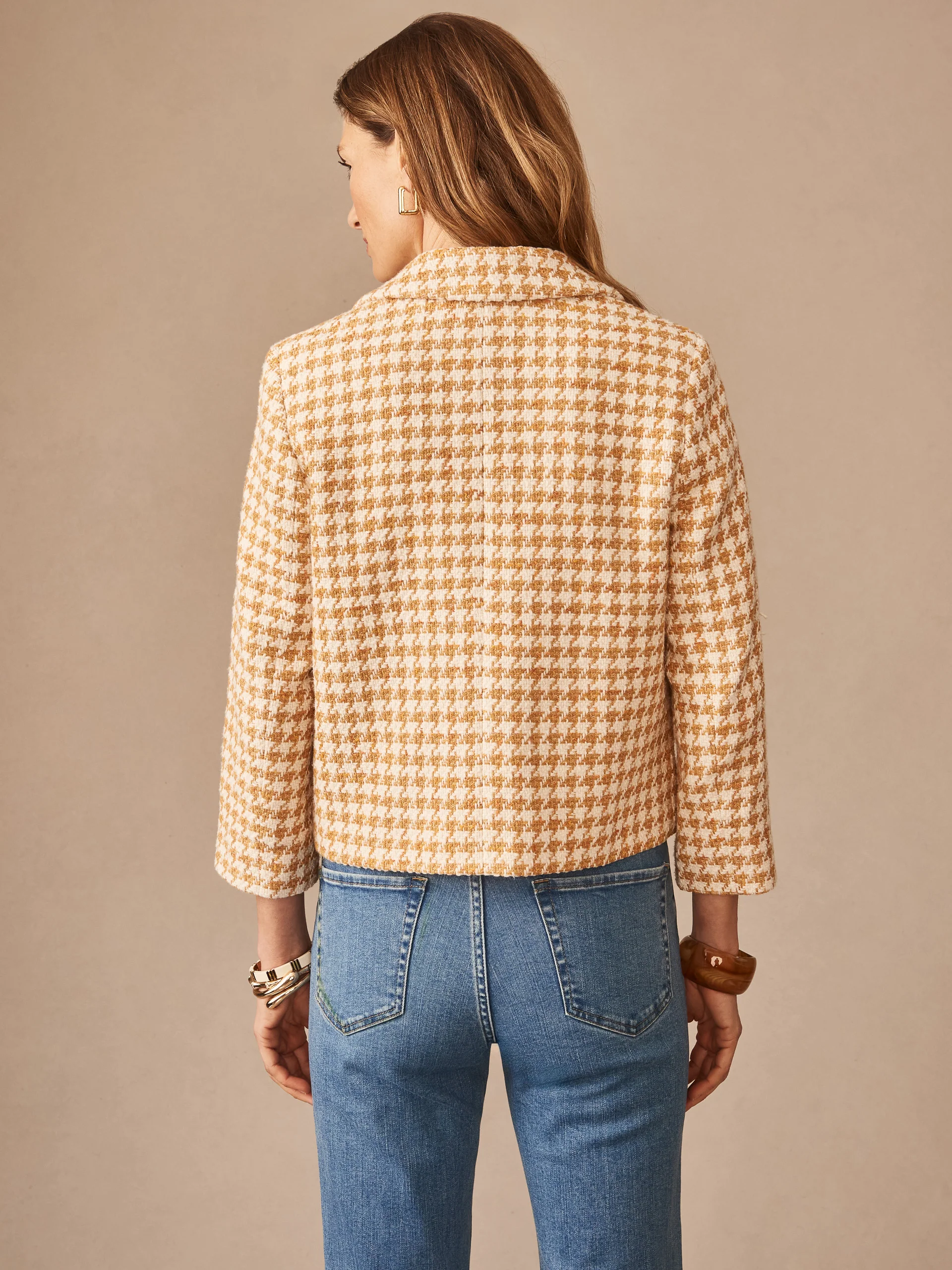 Violette Tweed Jacket in Houndstooth - Image 5